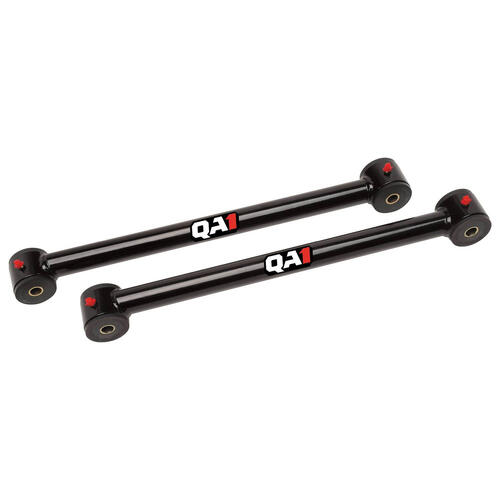 QA1 Trailing Arms, Tubular, Lower, Gm B-Body, 65-70, Steel, Black Powdercoated, Pair