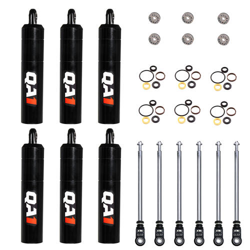 QA1 5Q Series Adjustable Shock, Twin Tube, Bearing Mount, 7in. Stroke, Linear