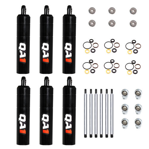 QA1 5Q Series Dry Shock Six Pack, GM Mid Size, Front (Standard) Dry, 70-81 Camaro, Linear Digressive