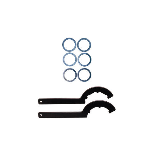 QA1 Coilover Adjustment Tool, 2-Spanner Wrenches, Non-Adjustable, with Thrust Bearings, Washers, Kit