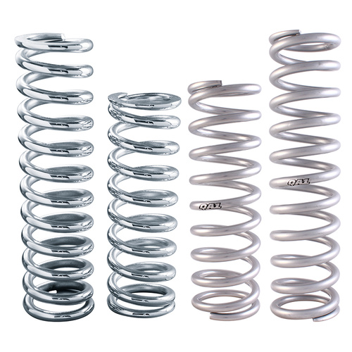 QA1 Coil-Over Spring, 140 lbs./in. Rate, 8 in. Length, 1.875 in. Diameter, Silver Powdercoated, Each