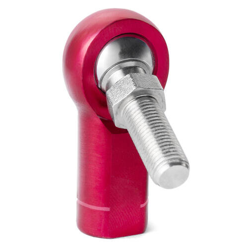 QA1 Rod End, AF Series Endura, Aluminium/Steel, Left Hand, 0.375in. Bore, 3/8 Thread, Stud Red, Each