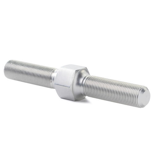 QA1 Double Linkage Adjuster, Male to Male, 3/8-24 3.25in. OAL, Steel, Zinc Plated, Each