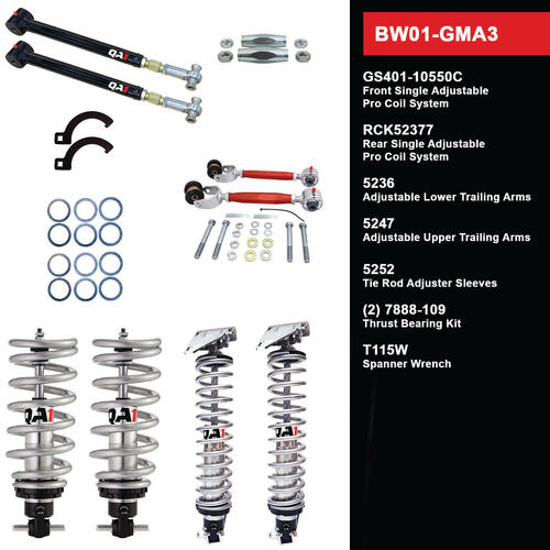 QA1 Level 1 Big Wheel Suspension Kit, 73-77 GM A Body