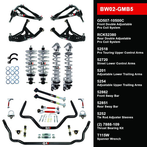 QA1 Level 2 Big Wheel Suspension Kit, 77-90 GM B-Body