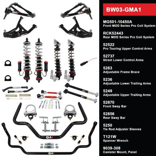 QA1 Level 3 Big Wheel Suspension Kit, 64-67 GM A Body