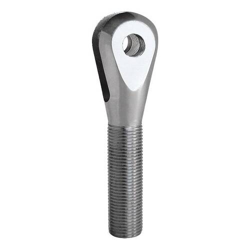 QA1 Clevis End, Carbon Steel, Zinc Plated, RH, 3/8in. Bore, 1/2-20 Thread, Each