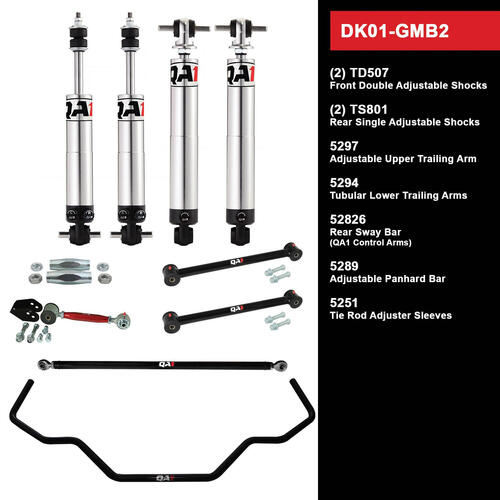 QA1 Drag Kit 2.0, Level 1, GM B-Body, 65-68, w/ Shocks, Kit