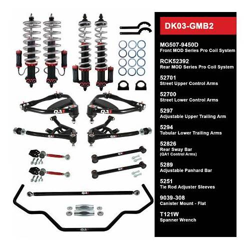 QA1 Drag Kit 2.0, Level 3, GM B-Body, 65-68, w/ Shocks, Kit