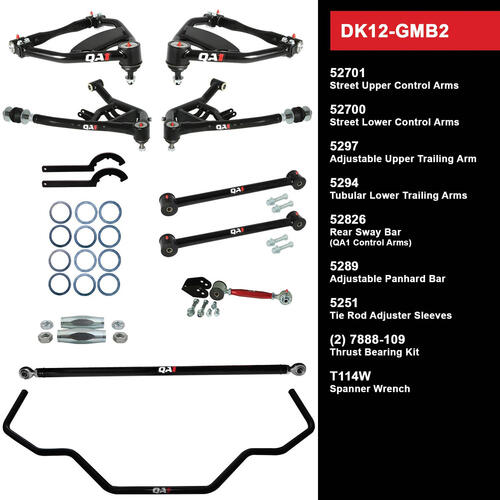QA1 Drag Kit 2.0, Level 2, GM B-Body, 65-68, w/o Shocks, Kit