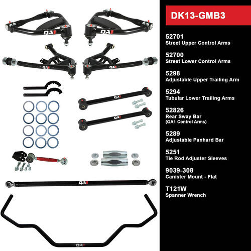 QA1 Drag Kit 2.0, Level 3, GM B-Body, 69-70, w/o Shocks, Kit