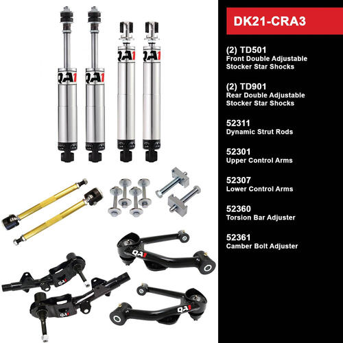 QA1 Level 1 Full Vehicle Drag Kit, 73-76 Mopar A-Body, Double Adjustable, Torsion Bar