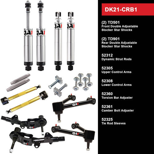 QA1 Level 1 Full Vehicle Drag Kit, 62-65 Mopar B-Body, Double Adjustable, Torsion Bar