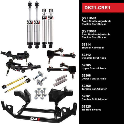 QA1 Level 1 Full Vehicle Drag Kit, 70-74 Mopar E-Body, Double Adjustable, Torsion Bar