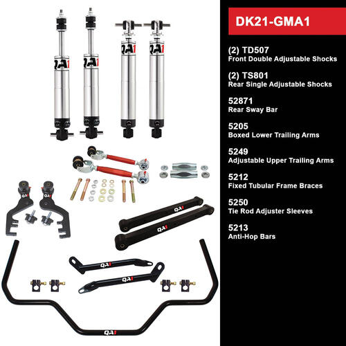 QA1 Drag Kit 2.0, Level 1, GM A-Body, 64-67, w/ Shocks, Kit