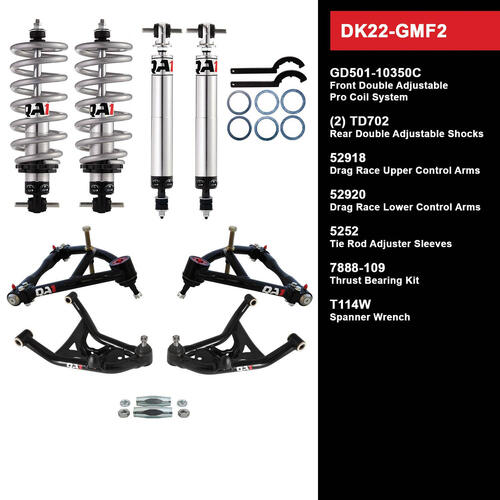 QA1 Drag Kit 2.0, Level 2, GM F-Body, 70-81, w/ Shocks, Kit