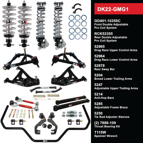 QA1 Drag Kit 2.0, Level 2, GM G-Body, 78-88, w/ Shocks, Kit