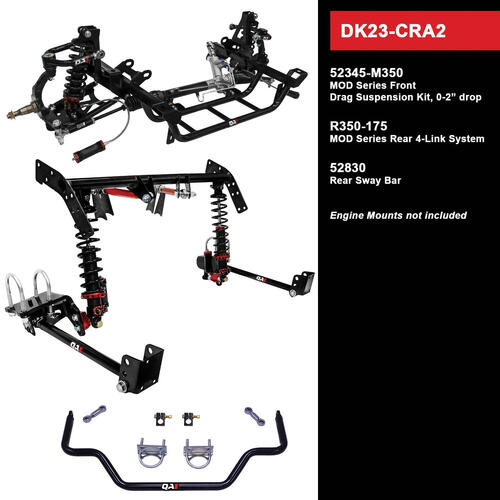 QA1 Level 3 Full Vehicle Drag Kit, 67-72 Mopar A-Body, MOD Series, 0-2in. Drop