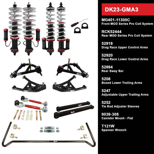 QA1 Drag Kit 2.0, Level 3, GM A-Body, 73-77, w/ Shocks, Kit