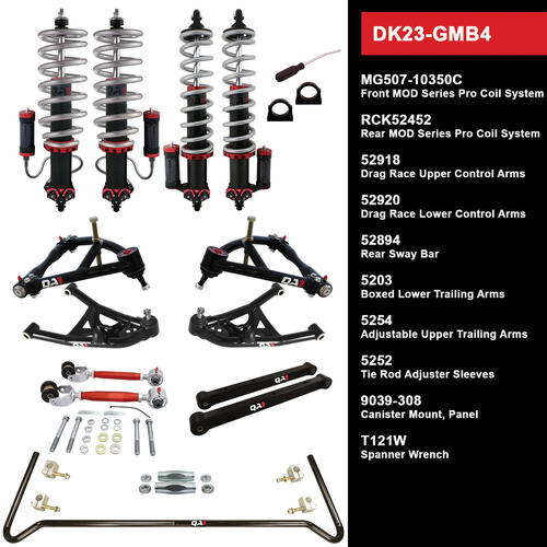 QA1 Drag Kit 2.0, Level 3, GM B-Body, 78-93, w/ Shocks, Kit