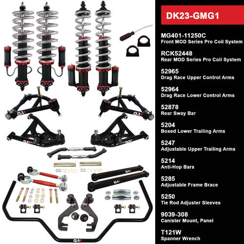 QA1 Drag Kit 2.0, Level 3, GM G-Body, 78-88, w/ Shocks, Kit
