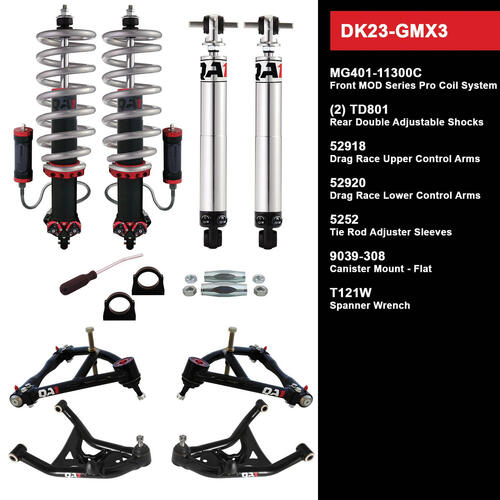 QA1 Drag Kit 2.0, Level 3, GM X-Body, 75-79, w/ Shocks, Kit