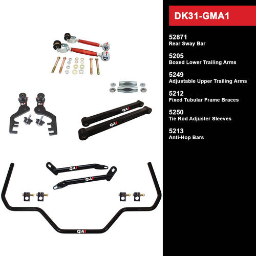 QA1 Drag Kit 2.0, Level 1, GM A-Body, 64-67, w/o Shocks, Kit