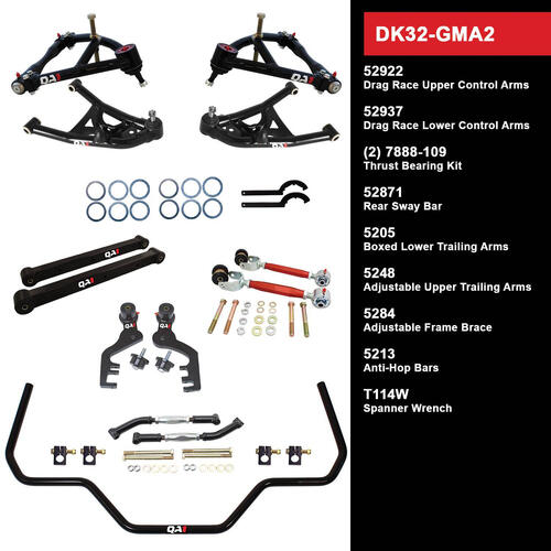 QA1 Drag Kit 2.0, Level 2, GM A-Body, 68-72, w/o Shocks, Kit