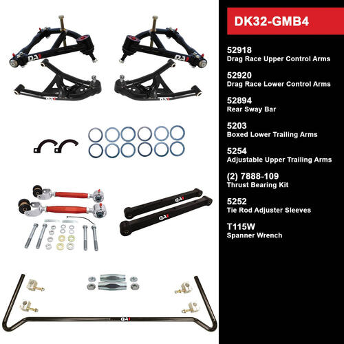 QA1 Drag Kit 2.0, Level 2, GM B-Body, 78-93, w/o Shocks, Kit