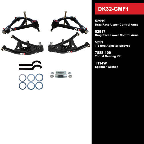 QA1 Drag Kit 2.0, Level 2, GM F-Body, 67-69, w/o Shocks, Kit