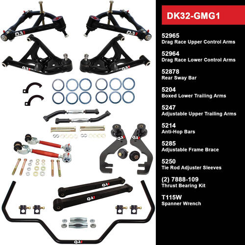 QA1 Drag Kit 2.0, Level 2, GM G-Body, 78-88, w/o Shocks, Kit