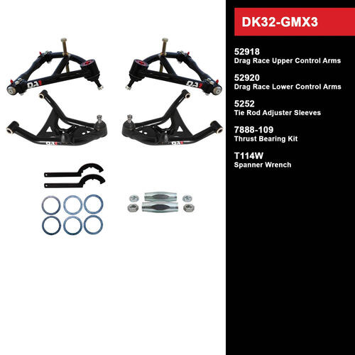 QA1 Drag Kit 2.0, Level 2, GM X-Body, 75-79, w/o Shocks, Kit