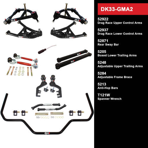 QA1 Drag Kit 2.0, Level 3, GM A-Body, 68-72, w/o Shocks, Kit