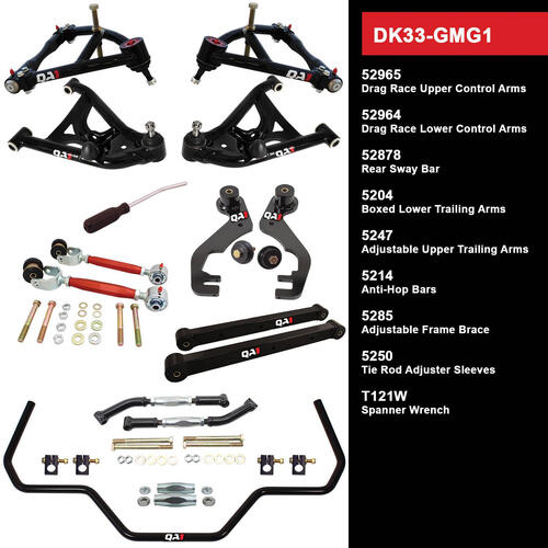 QA1 Drag Kit 2.0, Level 3, GM G-Body, 78-88, w/o Shocks, Kit
