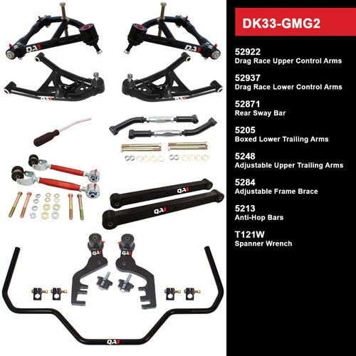 QA1 Drag Kit 2.0, Level 3, GM G-Prix, Monte, GM, 69-72, w/o Shocks, Kit