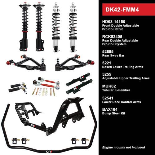QA1 Level 2 Full Vehicle Drag Kit, 94-04 Mustang, W/ Shocks