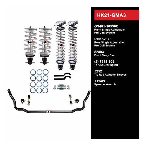 QA1 Handling Kit 2.0, Level 1, GM A-Body, 73-77, w/ Shocks, Kit