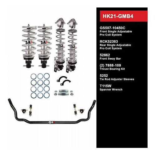 QA1 Handling Kit 2.0, Level 1, GM B-Body, 78-93, w/ Shocks, Kit