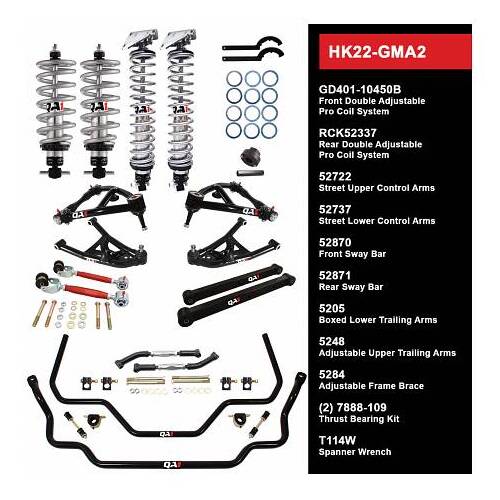 QA1 Handling Kit 2.0, Level 2, GM A-Body, 68-72, w/ Shocks, Kit