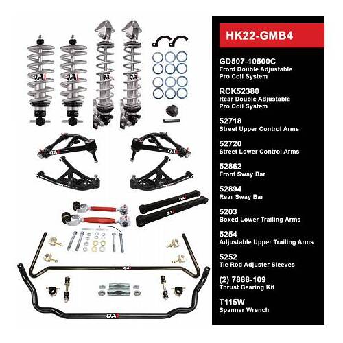 QA1 Handling Kit 2.0, Level 2, GM B-Body, 78-93, w/ Shocks, Kit