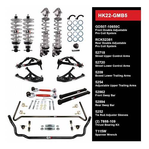 QA1 Handling Kit 2.0, Level 2, GM B-Body, 94-96, w/ Shocks, Kit