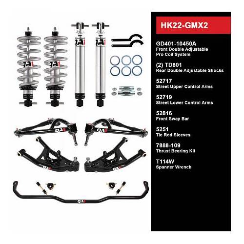 QA1 Handling Kit 2.0, Level 2, GM X-Body, 68-74, w/ Shocks, Kit