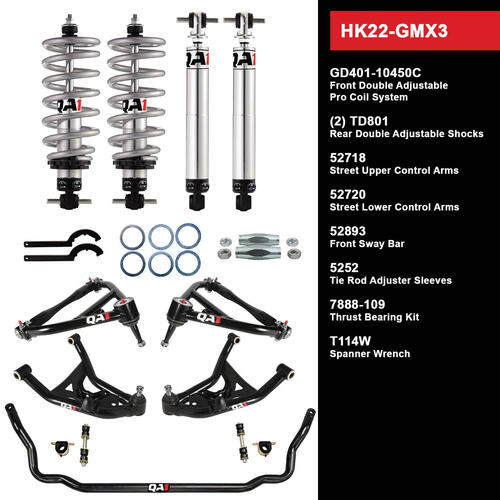 QA1 Handling Kit 2.0, Level 2, GM X-Body, 75-79, w/ Shocks, Kit