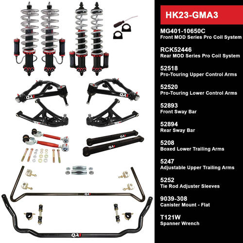 QA1 Handling Kit 2.0, Level 3, GM A-Body, 73-77, w/ Shocks, Kit