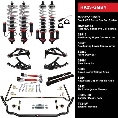 QA1 Handling Kit 2.0, Level 3, GM B-Body, 78-93, w/ Shocks, Kit