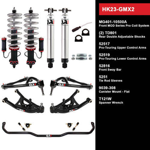 QA1 Handling Kit 2.0, Level 3, GM X-Body, 68-74, w/ Shocks, Kit