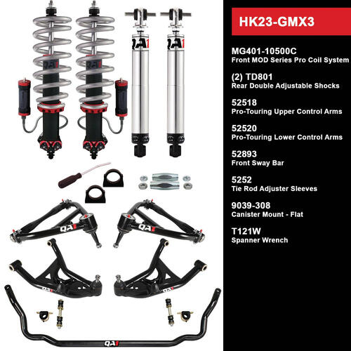 QA1 Handling Kit 2.0, Level 3, GM X-Body, 75-79, w/ Shocks, Kit