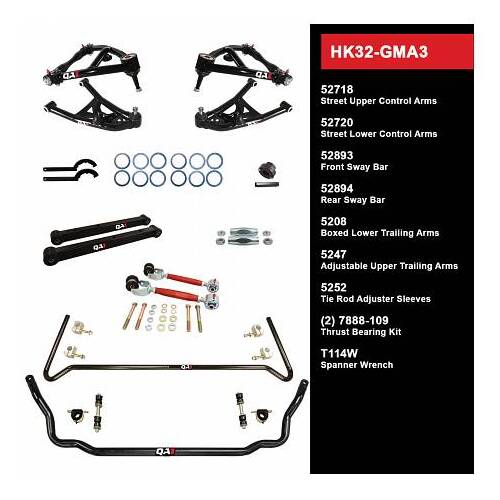 QA1 Handling Kit 2.0, Level 2, GM A-Body, 73-77, w/o Shocks, Kit