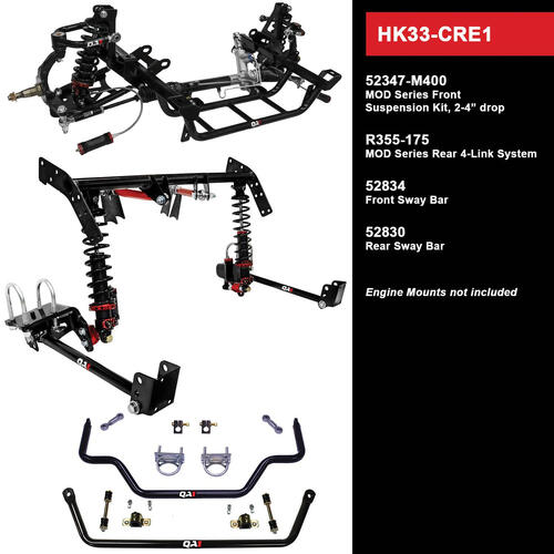 QA1 Level 3 Full Vehicle Handling Kit, 70-74 Mopar E-Body, MOD Series, 2-4in. Drop