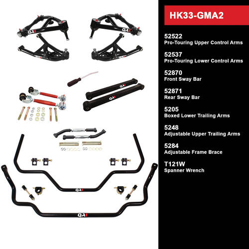QA1 Handling Kit 2.0, Level 3, GM A-Body, 68-72, w/o Shocks, Kit